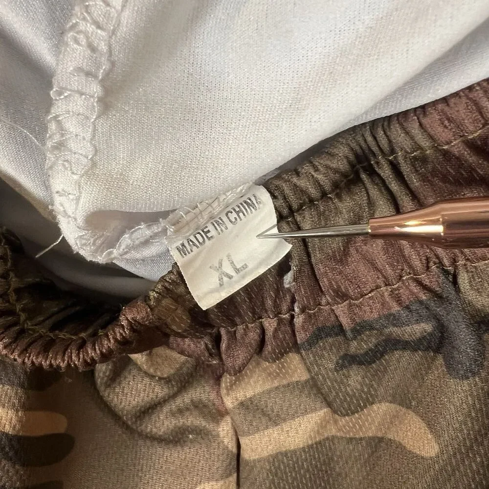 Men's Camo Athletic Shorts Elastic Waist 3-Pockets 6